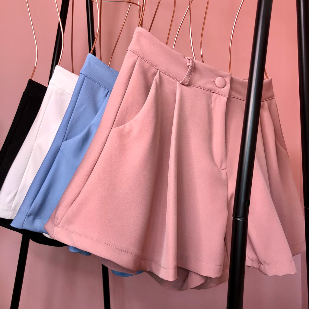Yasmin Blue Tailored Skorts - Celeb Threads