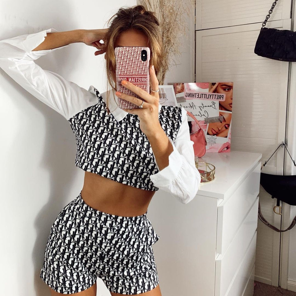 Darcey print shirt and shorts co ord - Celeb Threads