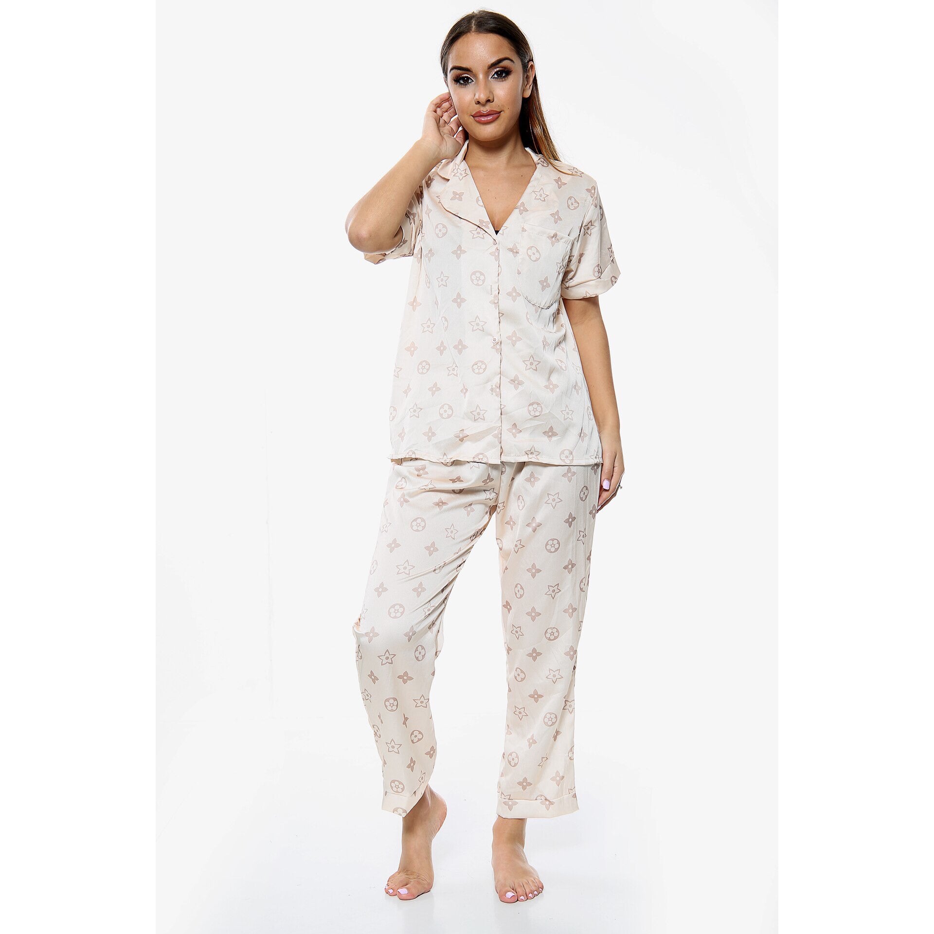 LOIS BEIGE PYJAMAS LONG SET