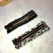 Tweed black perfume bottle hair clip
